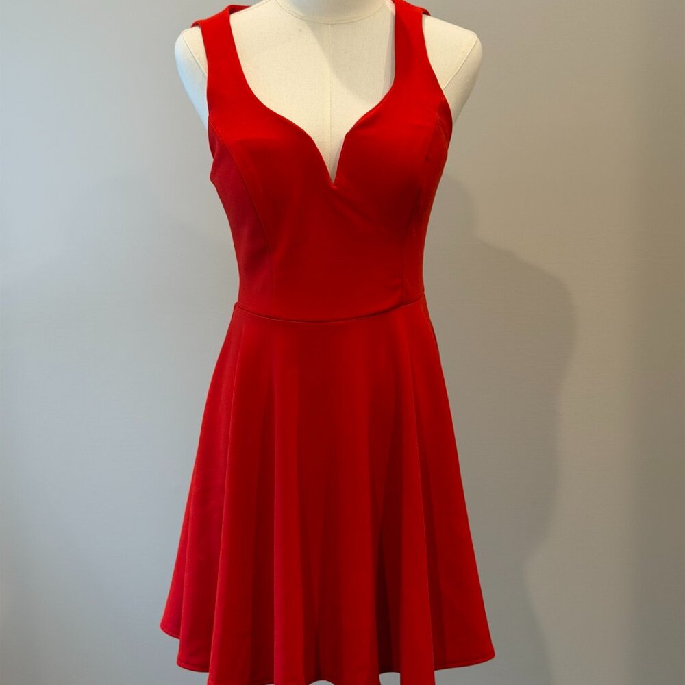 B. Darlin, red party dress, size 7/8.